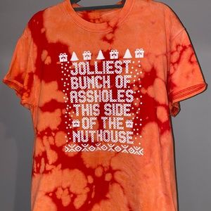 "Jolliest Bunch of Assholes This Side of the Nuthouse" Christmas Tie Dye Tshirt